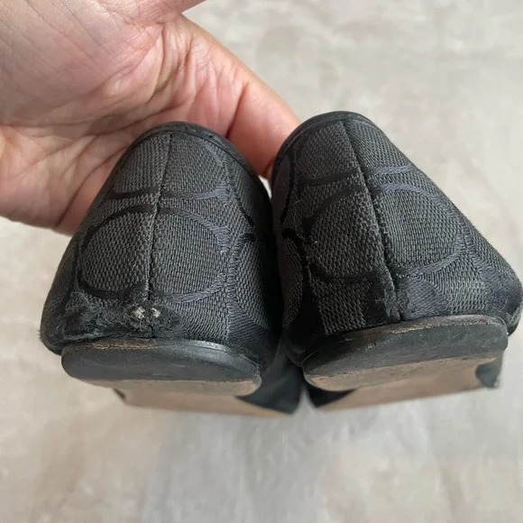 COACH black monogram flats - Picture 2 of 5
